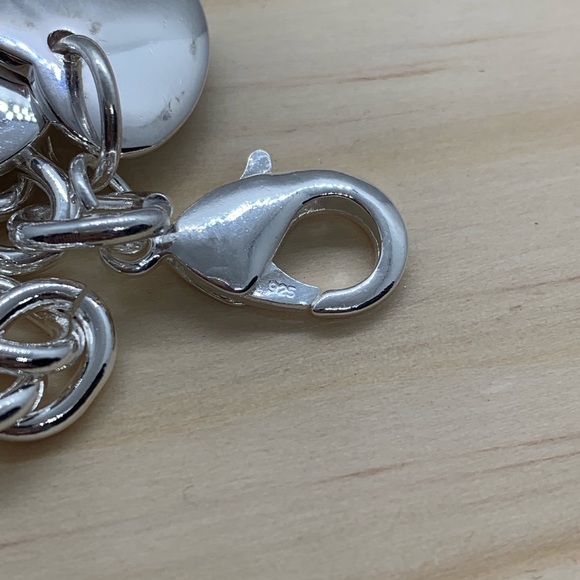 Silver Two Hearts Bracelet - Picture 9 of 9